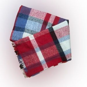 Banana Republic red plaid scarf